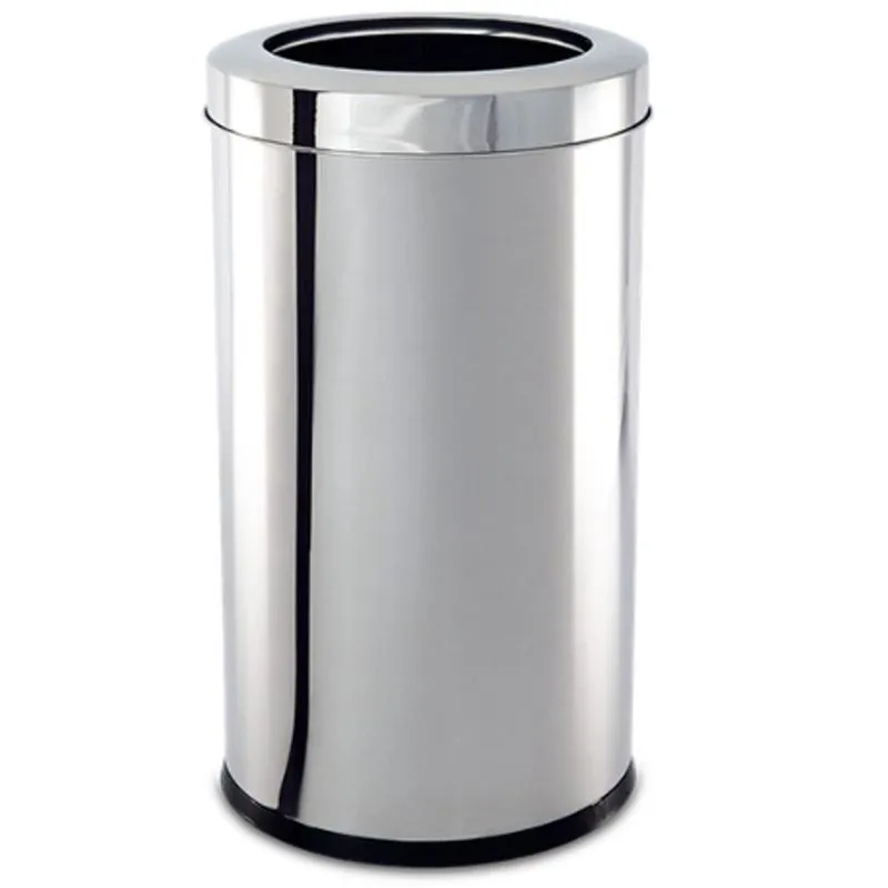 Lixeira Inox 40 Litros com Aro sem Tampa | Brinox