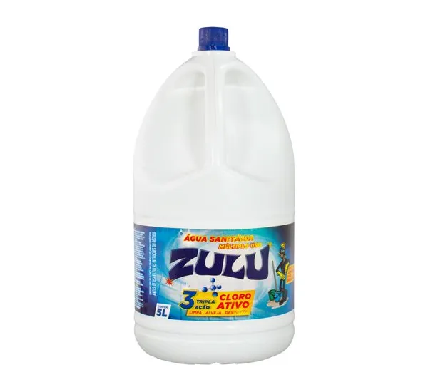 Cloro Líquido 2,5% (Água Sanitária) 5L - Zulu