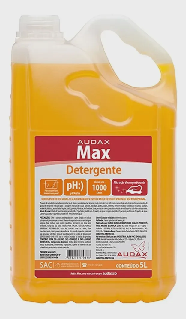 Detergente Concentrado 5 litros Neutro - Audax Max
