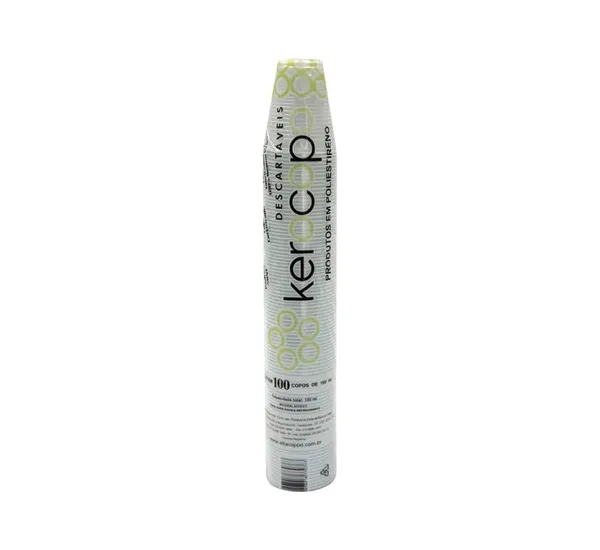 Copo Descartável Transparente 180ml c/ 100 - Kerocopo