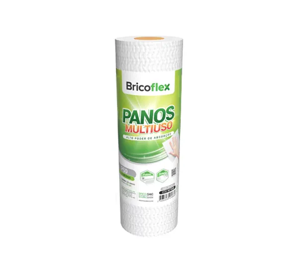 Pano Multiuso 25m Branco c/ 50 Unid 28x50cm - Bricoflex
