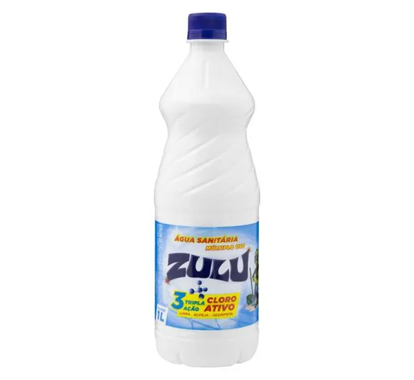 Cloro Líquido 2,5% (Água Sanitária) 1L - Zulu
