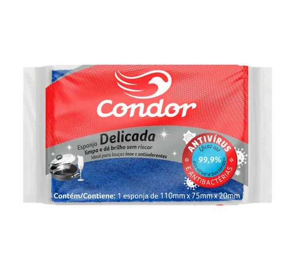 Esponja Dupla Face Anti-Aderente Azul - Condor