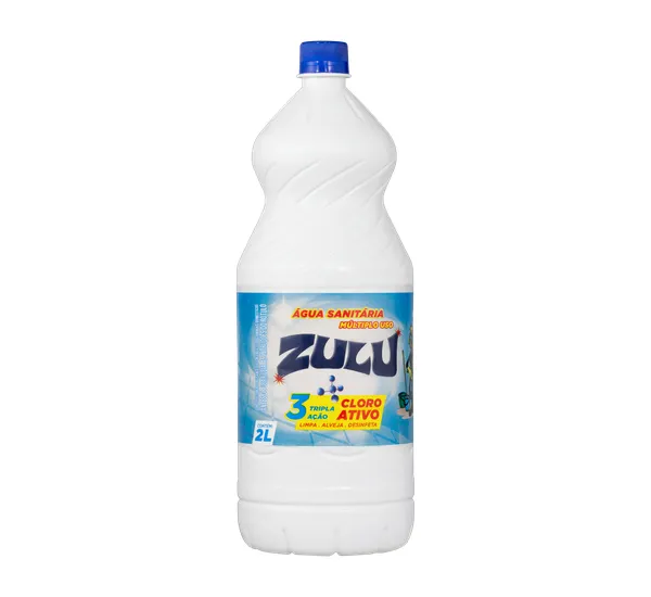 Cloro Líquido 2,5% (Água Sanitária) 2L - Zulu