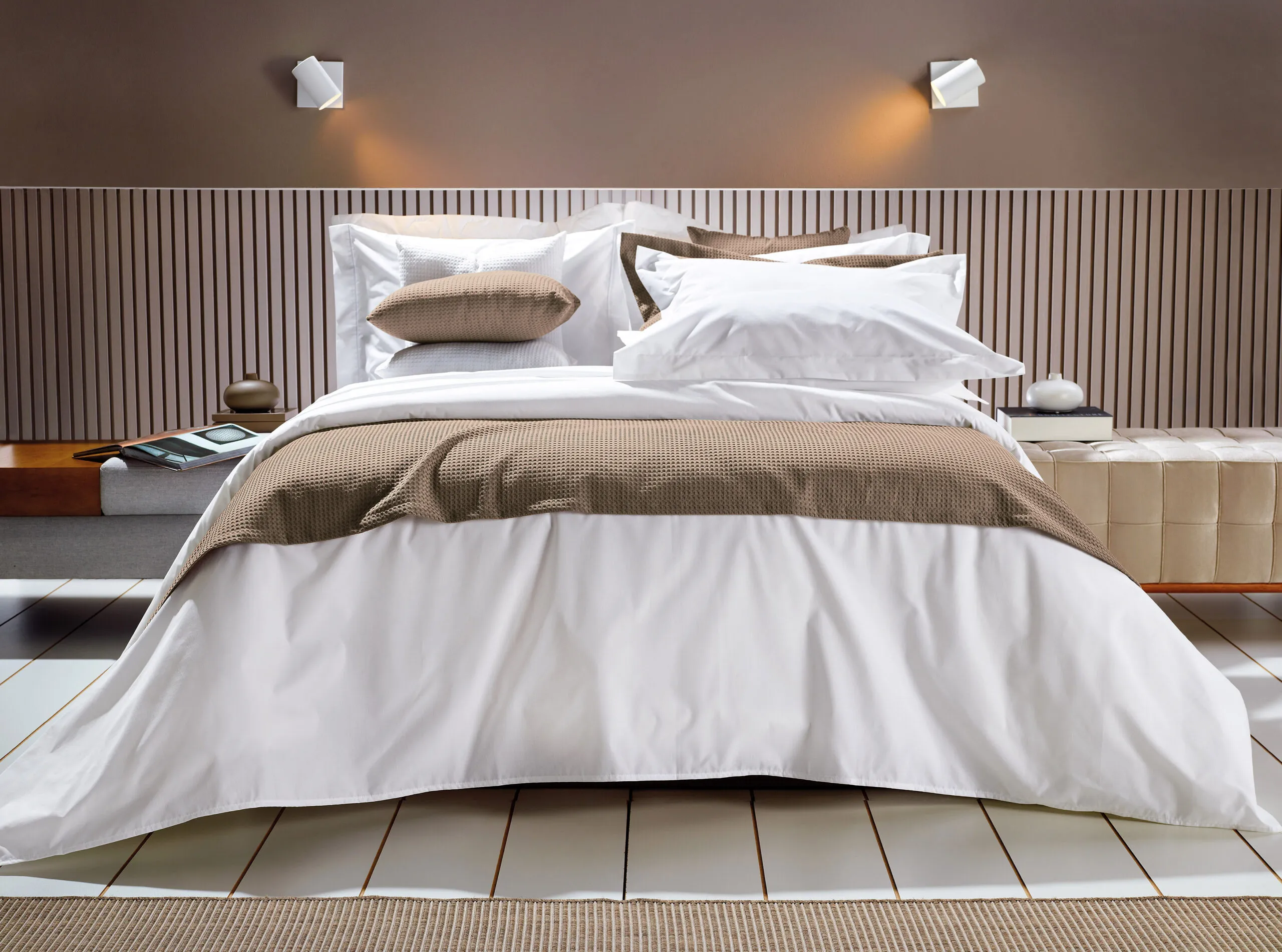 Lençol Queen 50%CO 50% PES, 200 fios, 250 X 280 cm, cor branco