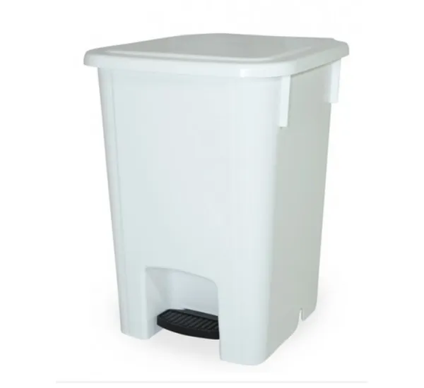 Lixeira Branca com pedal 15L - Bralimpia