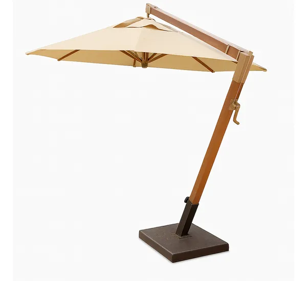 Ombrelone Lateral Redondo 3M Base Floreira Areia