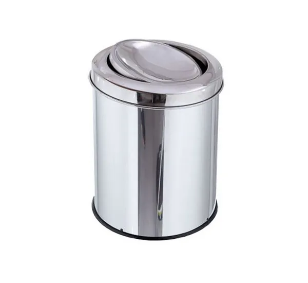Lixeira em Aço Inox c/ Tampa Basculhante 15L