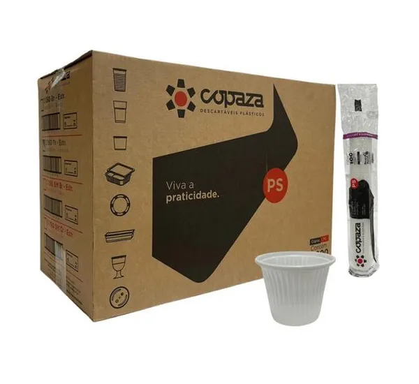 Copo Descartável Branco 50ml c/ 5.000 - Copaza