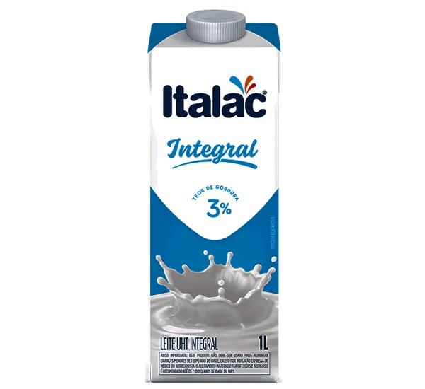 Leite Integal com tampa 1L - Italac