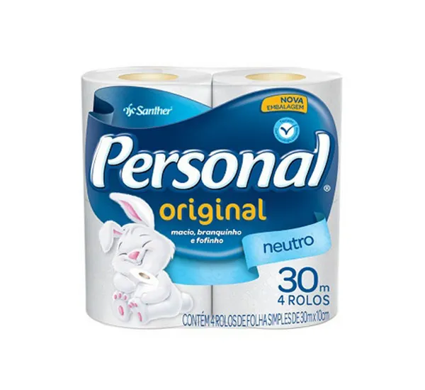 Papel Higiênico F. Simples c/ 4 - Personal
