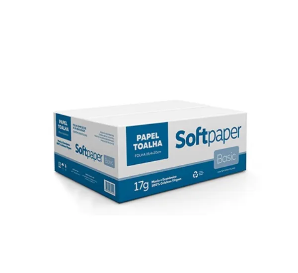Papel Toalha Interfolha F. Simples 2D 20cmx21cm - cx 5.000 - Softpaper Basic