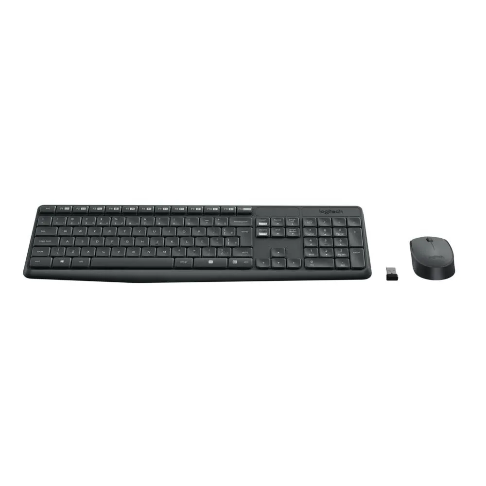 Kit Teclado e Mouse Logitech MK235 Preto sem fio 920-007903-C