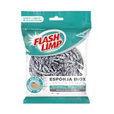 Esponja Inox Limpeza Pesada 65x65x35mm - Flash Limp