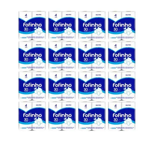 Papel Higiênico F. Simples c/ 64 (16x4) - Fofinho