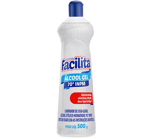 Álcool Gel Antisséptico 70° 500ml - Facilita