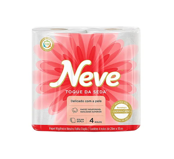 Papel Higiênico F. Dupla Toque de Seda c/4 - Neve