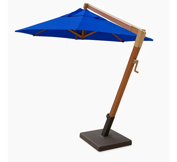 Ombrelone Lateral Redondo 2,5M Base Floreira Azul Royal