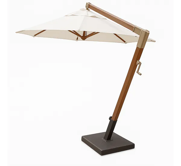 Ombrelone Lateral Redondo 3M Base Floreira Branco