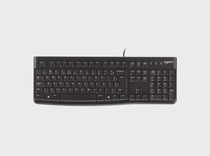 Teclado Logitech K120 Preto USB - 920-004423-C