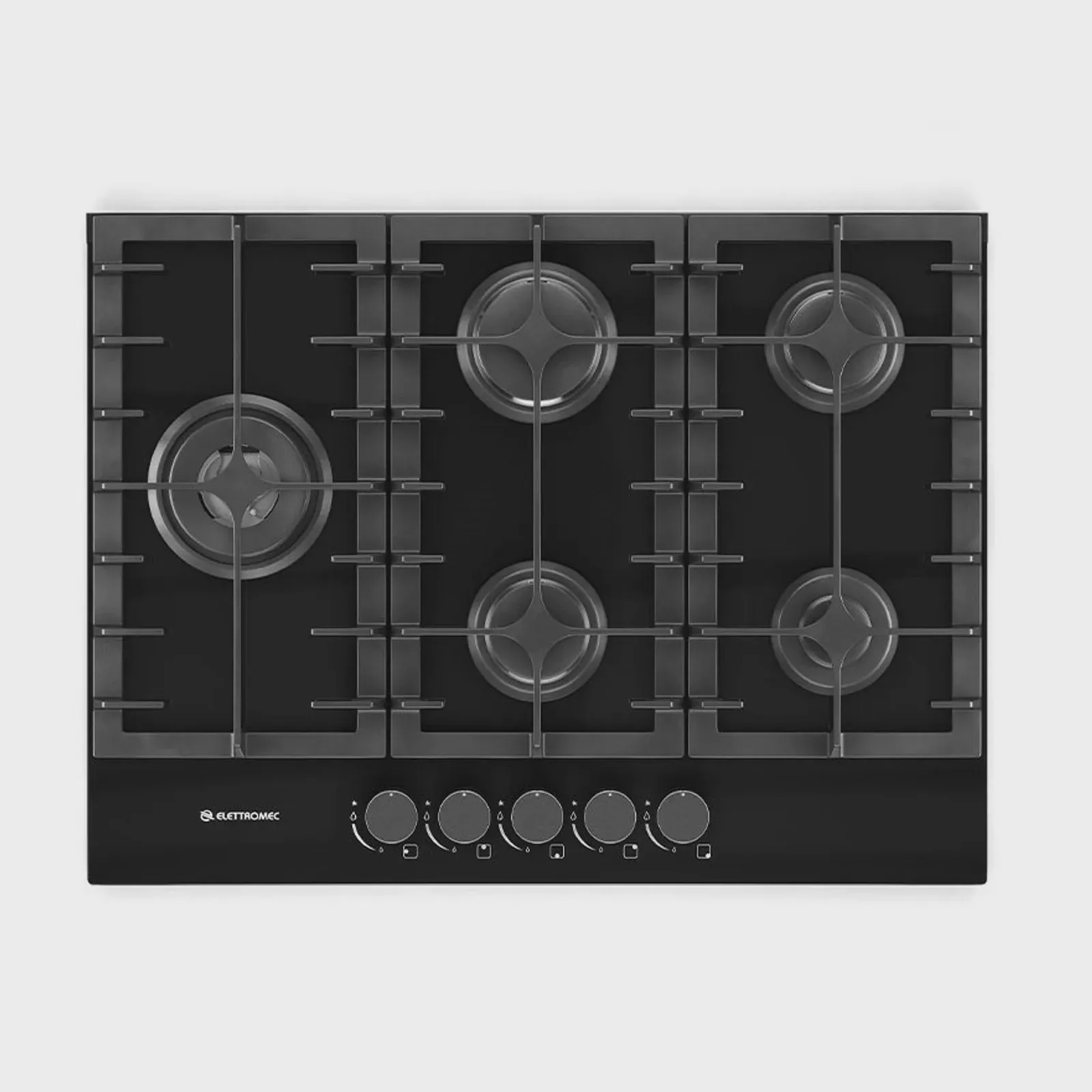 Cooktop a Gás Invita 70cm Preto Bivolt 5 Queimadores